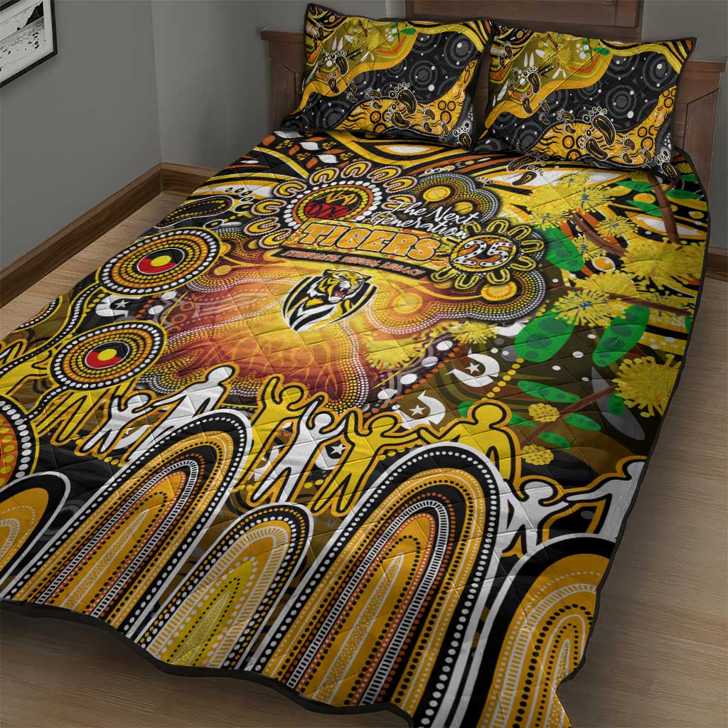 NAIDOC Week 2025 Tiger Football Quilt Bed Set Aboriginal Dot Painting