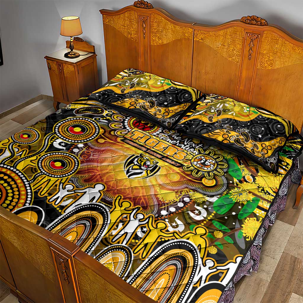 NAIDOC Week 2025 Tiger Football Quilt Bed Set Aboriginal Dot Painting