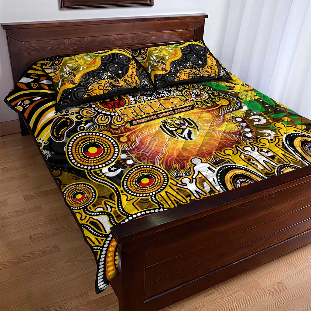 NAIDOC Week 2025 Tiger Football Quilt Bed Set Aboriginal Dot Painting