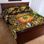 NAIDOC Week 2025 Tiger Football Quilt Bed Set Aboriginal Dot Painting