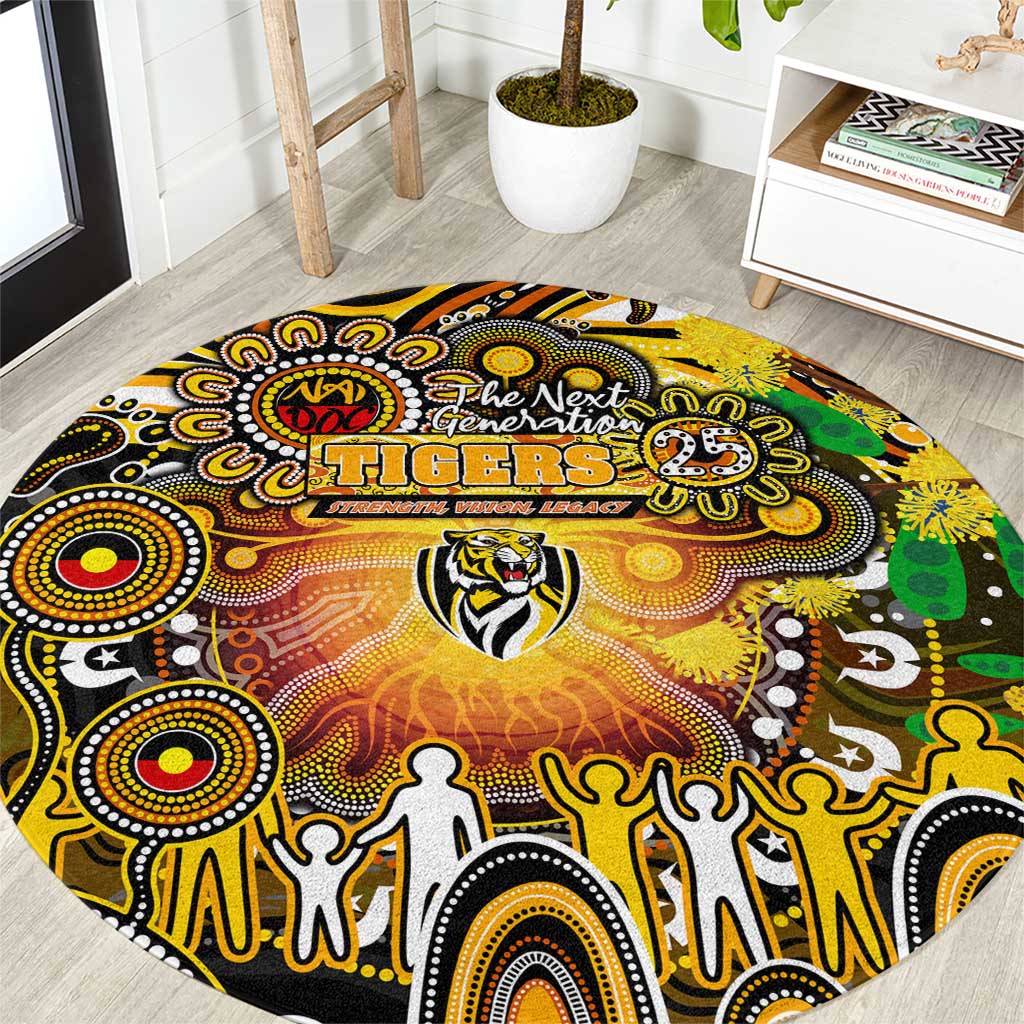 NAIDOC Week 2025 Tiger Football Round Carpet Aboriginal Dot Painting