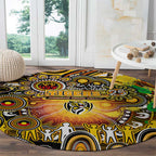 NAIDOC Week 2025 Tiger Football Round Carpet Aboriginal Dot Painting