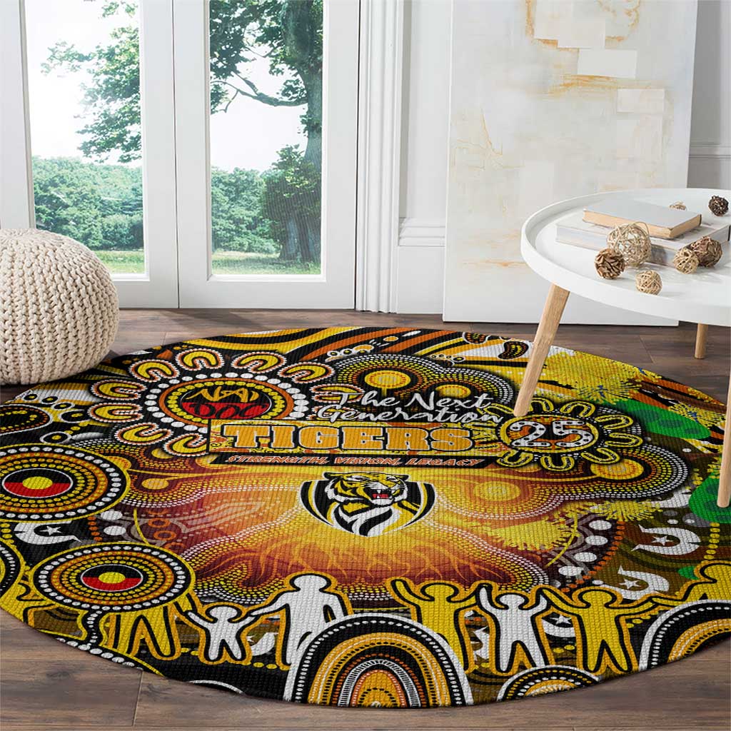 NAIDOC Week 2025 Tiger Football Round Carpet Aboriginal Dot Painting