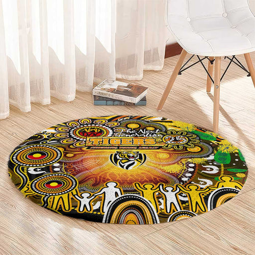 NAIDOC Week 2025 Tiger Football Round Carpet Aboriginal Dot Painting