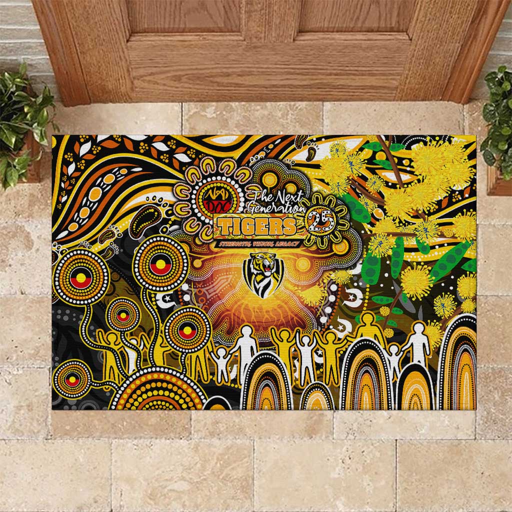 NAIDOC Week 2025 Tiger Football Rubber Doormat Aboriginal Dot Painting