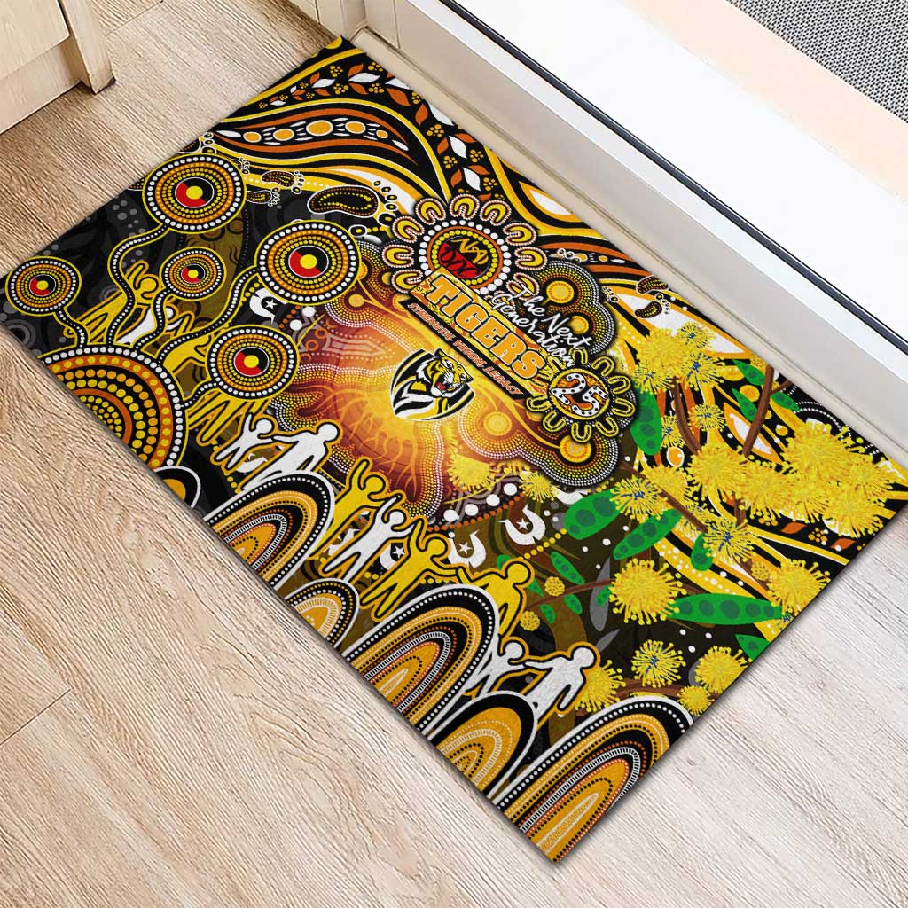 NAIDOC Week 2025 Tiger Football Rubber Doormat Aboriginal Dot Painting
