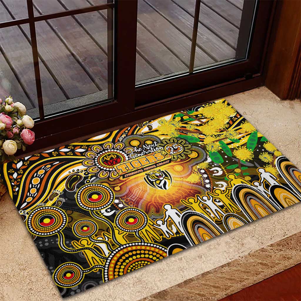 NAIDOC Week 2025 Tiger Football Rubber Doormat Aboriginal Dot Painting