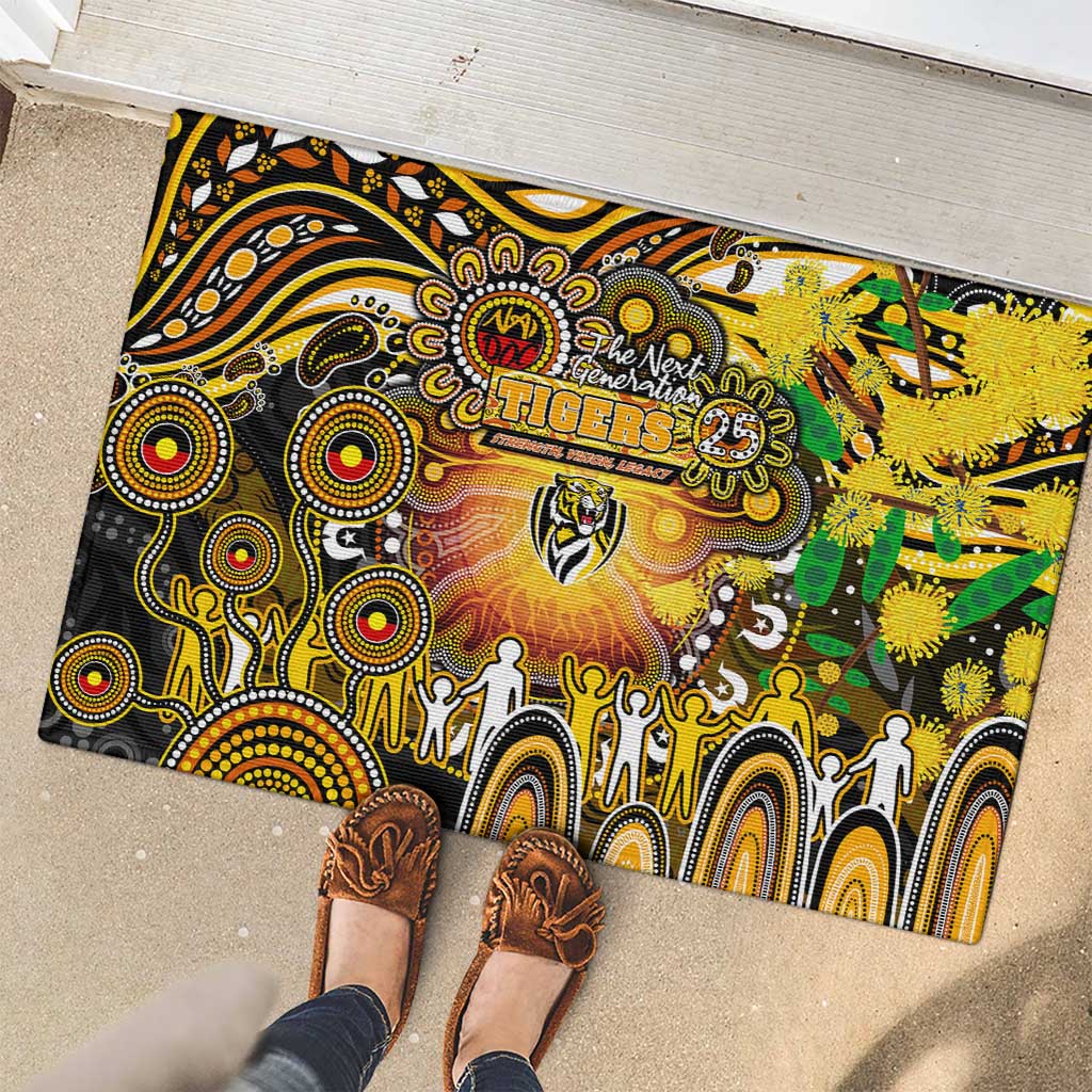 NAIDOC Week 2025 Tiger Football Rubber Doormat Aboriginal Dot Painting