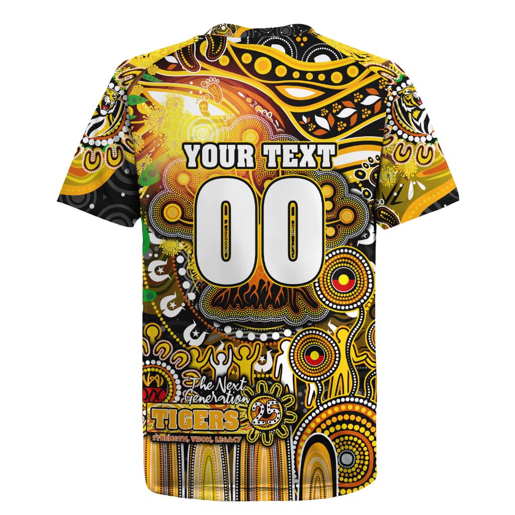 Personalised NAIDOC Week 2025 Tiger Football Rugby Jersey Aboriginal Dot Painting