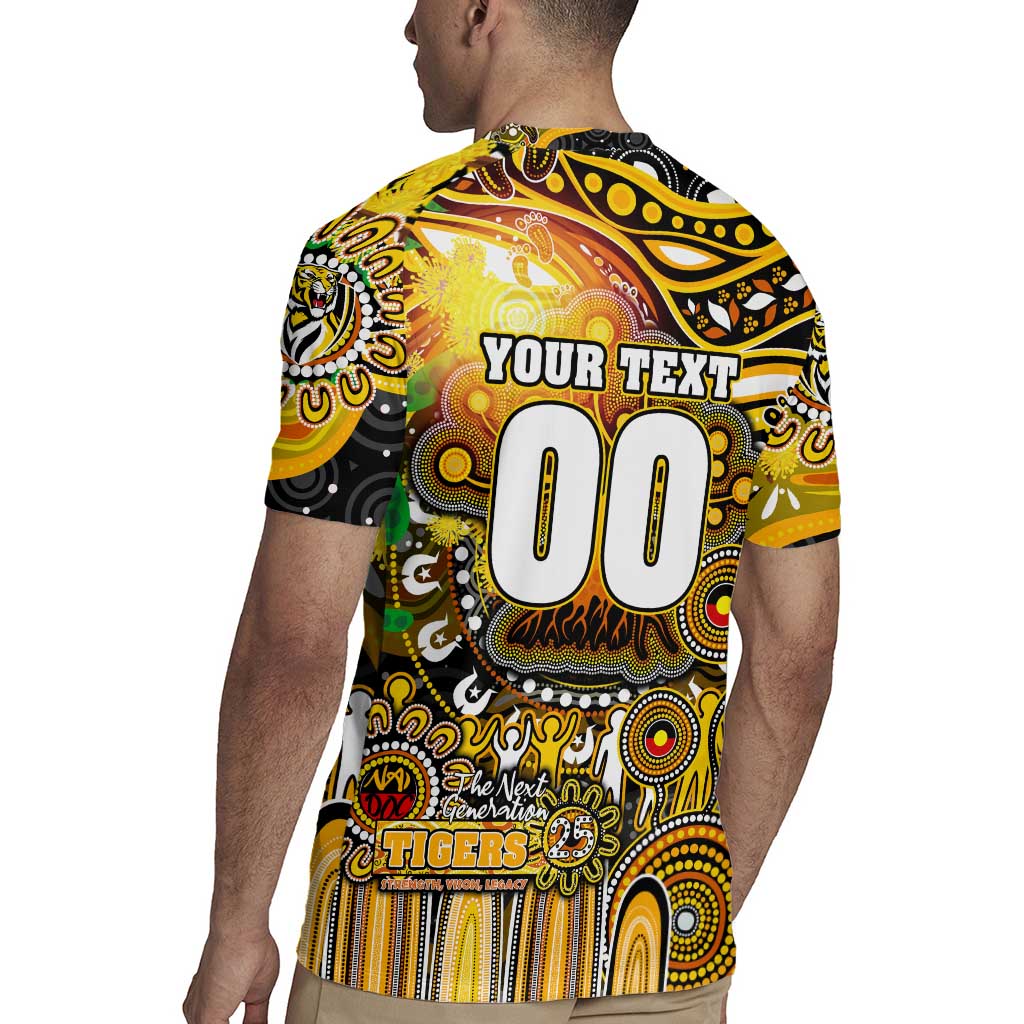Personalised NAIDOC Week 2025 Tiger Football Rugby Jersey Aboriginal Dot Painting