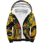 Personalised NAIDOC Week 2025 Tiger Football Sherpa Hoodie Aboriginal Dot Painting