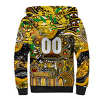 Personalised NAIDOC Week 2025 Tiger Football Sherpa Hoodie Aboriginal Dot Painting