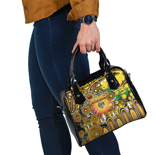 NAIDOC Week 2025 Tiger Football Shoulder Handbag Aboriginal Dot Painting
