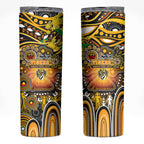 NAIDOC Week 2025 Tiger Football Skinny Tumbler Aboriginal Dot Painting