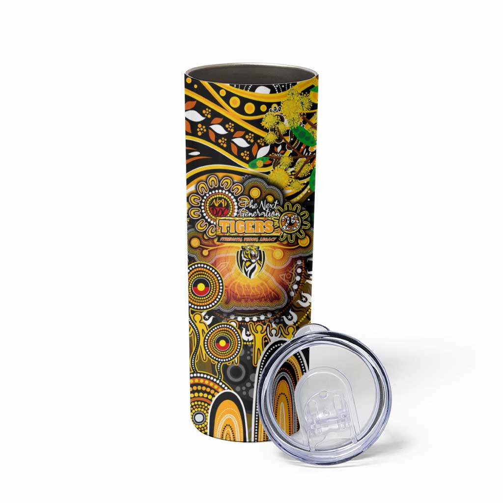 NAIDOC Week 2025 Tiger Football Skinny Tumbler Aboriginal Dot Painting