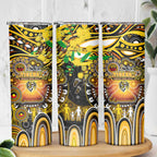 NAIDOC Week 2025 Tiger Football Skinny Tumbler Aboriginal Dot Painting