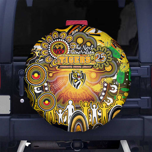 NAIDOC Week 2025 Tiger Football Spare Tire Cover Aboriginal Dot Painting