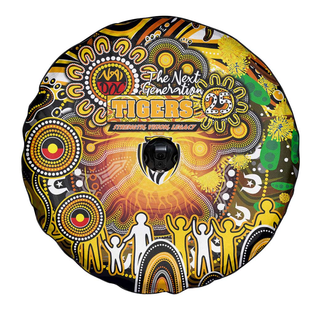 NAIDOC Week 2025 Tiger Football Spare Tire Cover Aboriginal Dot Painting