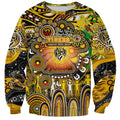 Personalised NAIDOC Week 2025 Tiger Football Sweatshirt Aboriginal Dot Painting