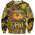 Personalised NAIDOC Week 2025 Tiger Football Sweatshirt Aboriginal Dot Painting