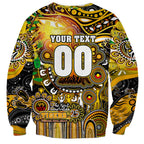 Personalised NAIDOC Week 2025 Tiger Football Sweatshirt Aboriginal Dot Painting