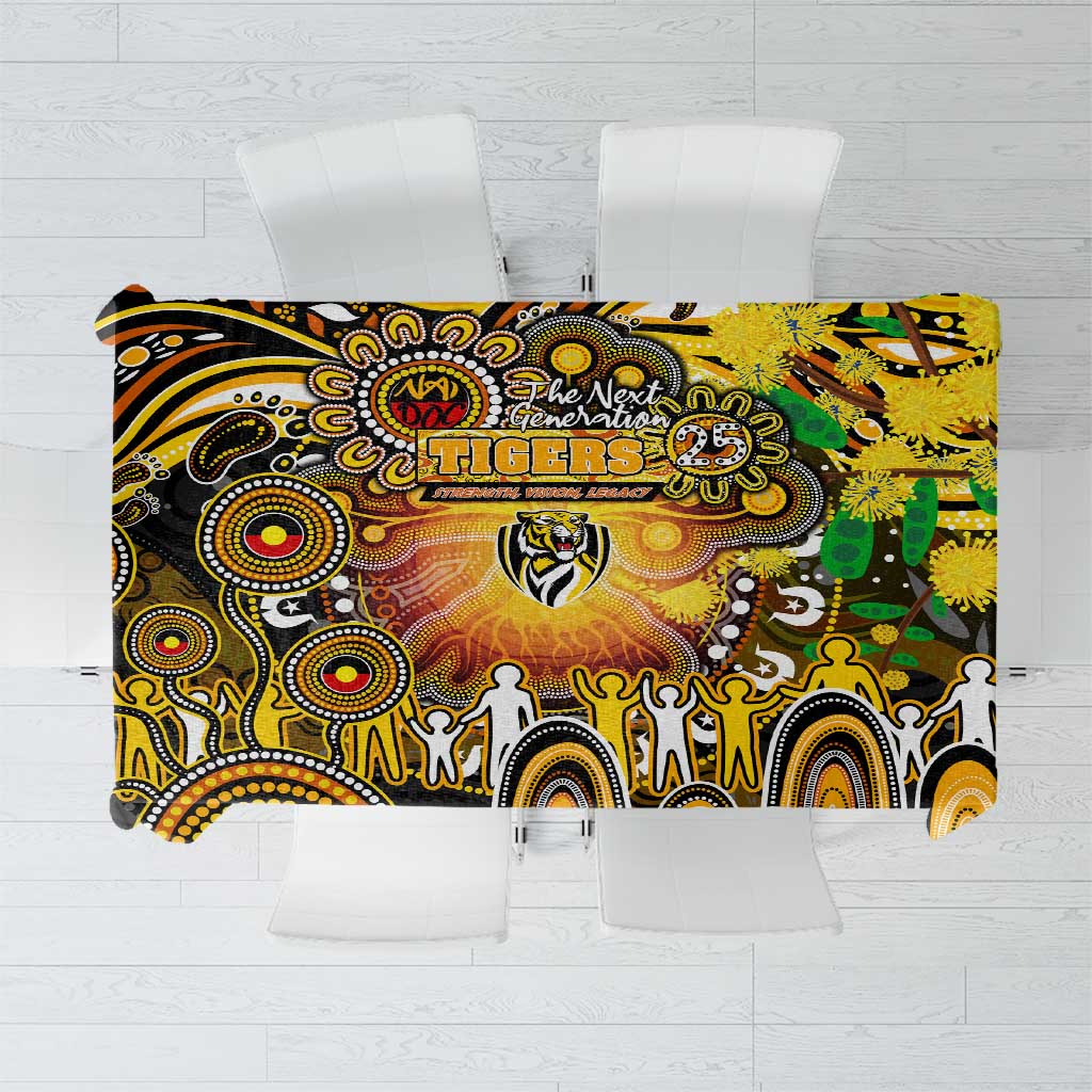 NAIDOC Week 2025 Tiger Football Tablecloth Aboriginal Dot Painting