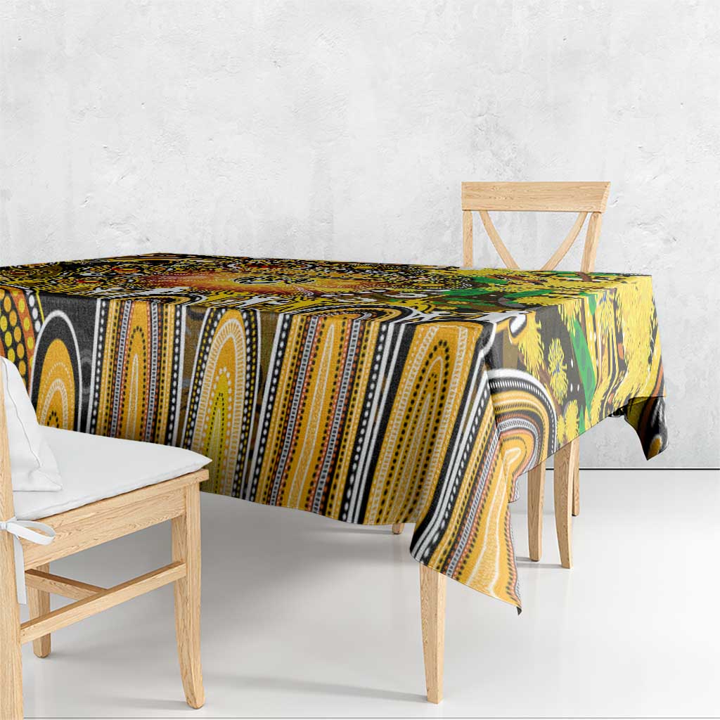 NAIDOC Week 2025 Tiger Football Tablecloth Aboriginal Dot Painting