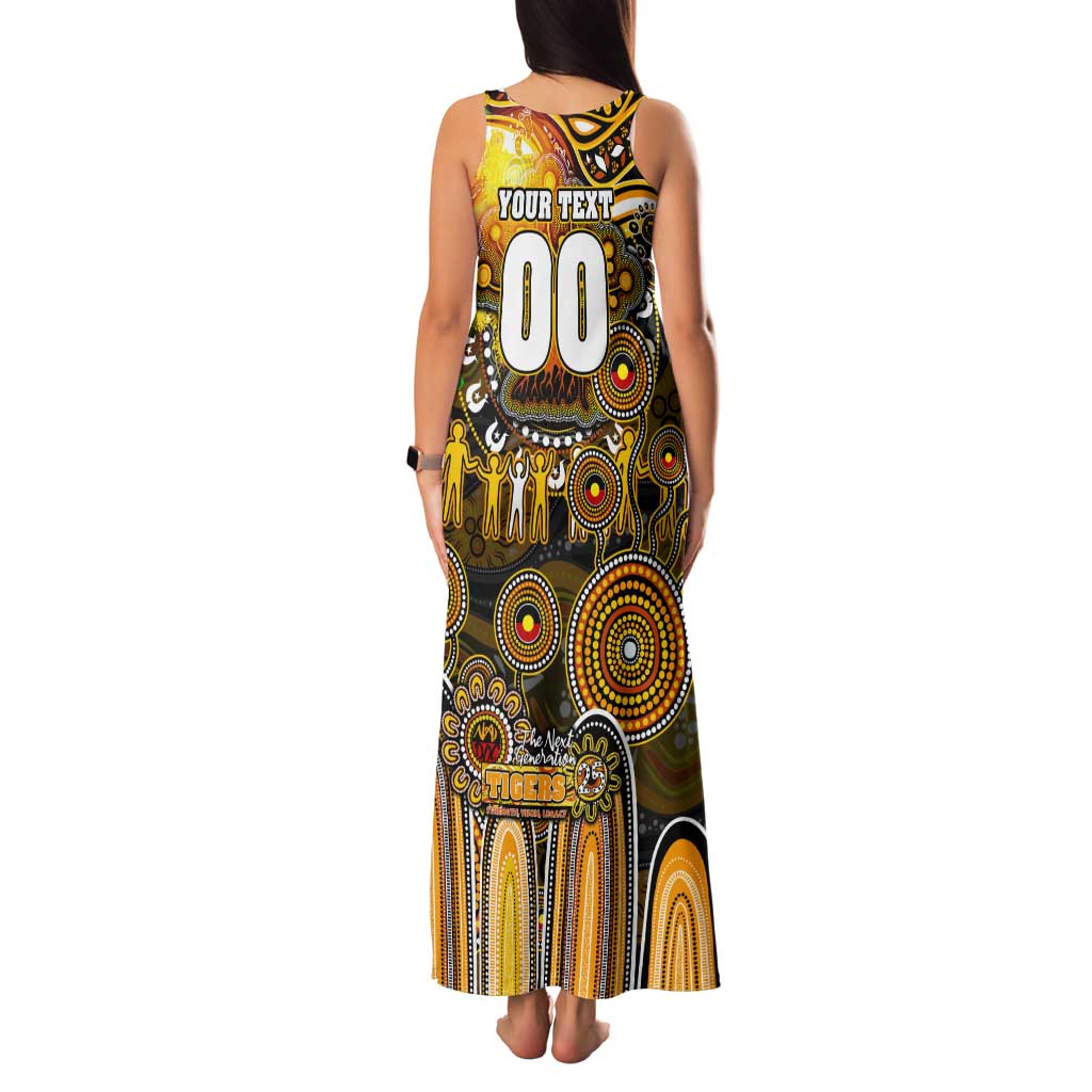 Personalised NAIDOC Week 2025 Tiger Football Tank Maxi Dress Aboriginal Dot Painting