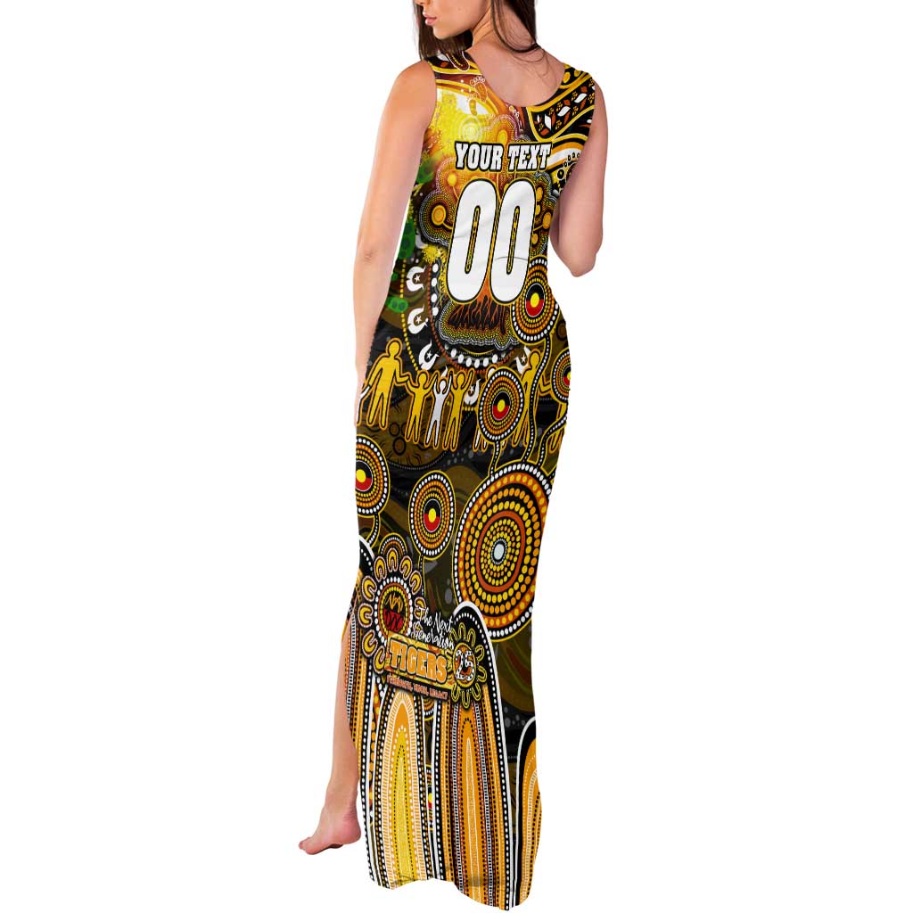 Personalised NAIDOC Week 2025 Tiger Football Tank Maxi Dress Aboriginal Dot Painting