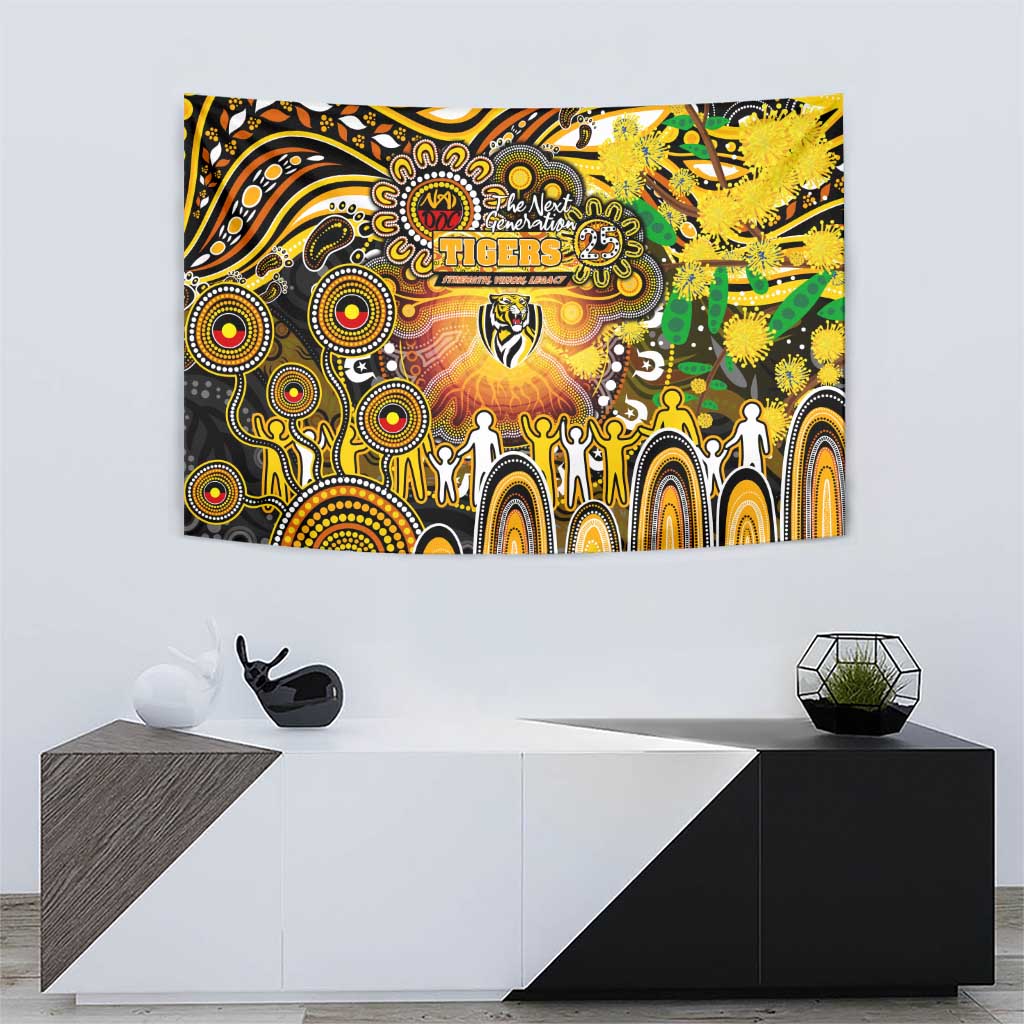 NAIDOC Week 2025 Tiger Football Tapestry Aboriginal Dot Painting