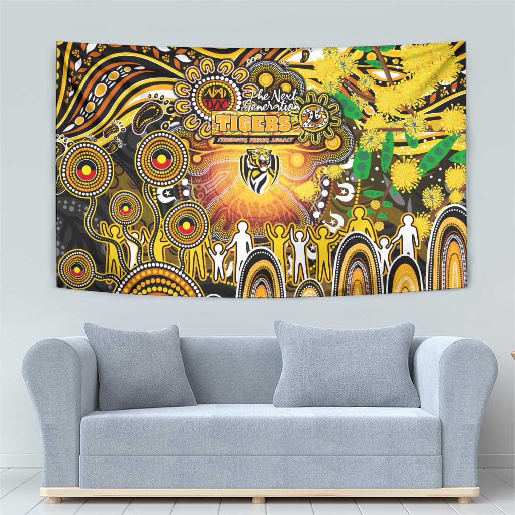 NAIDOC Week 2025 Tiger Football Tapestry Aboriginal Dot Painting