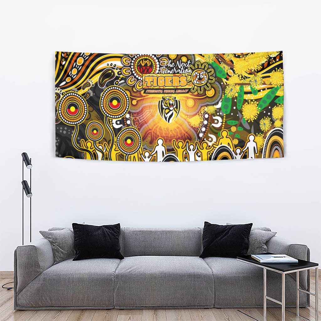NAIDOC Week 2025 Tiger Football Tapestry Aboriginal Dot Painting