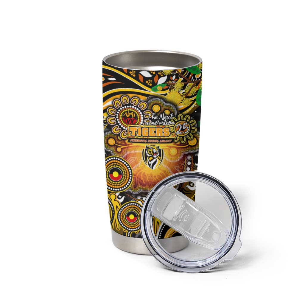 NAIDOC Week 2025 Tiger Football Tumbler Cup Aboriginal Dot Painting