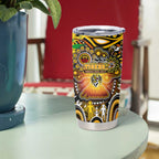 NAIDOC Week 2025 Tiger Football Tumbler Cup Aboriginal Dot Painting
