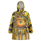 Personalised NAIDOC Week 2025 Tiger Football Wearable Blanket Hoodie Aboriginal Dot Painting