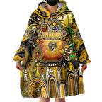 Personalised NAIDOC Week 2025 Tiger Football Wearable Blanket Hoodie Aboriginal Dot Painting
