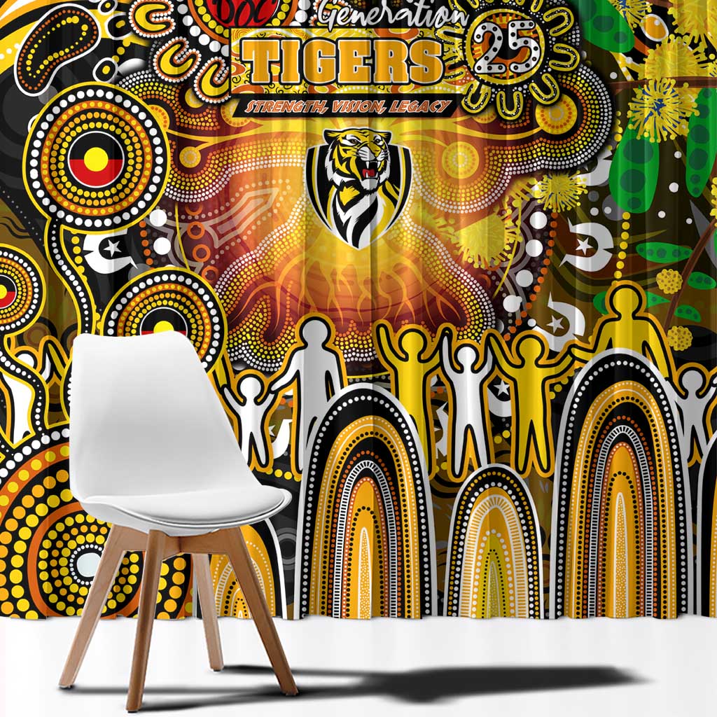 NAIDOC Week 2025 Tiger Football Window Curtain Aboriginal Dot Painting