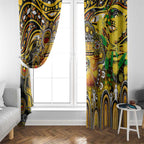 NAIDOC Week 2025 Tiger Football Window Curtain Aboriginal Dot Painting