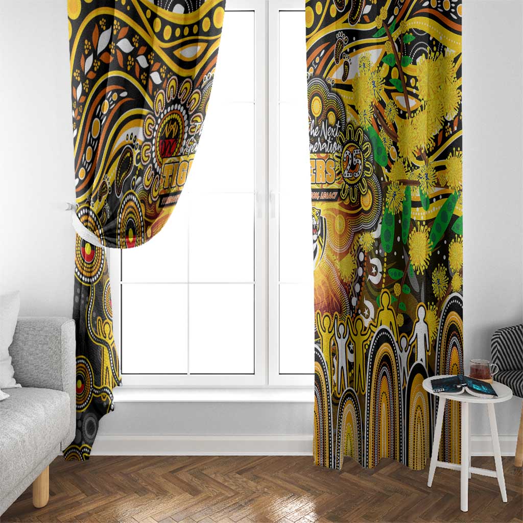 NAIDOC Week 2025 Tiger Football Window Curtain Aboriginal Dot Painting