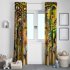 NAIDOC Week 2025 Tiger Football Window Curtain Aboriginal Dot Painting
