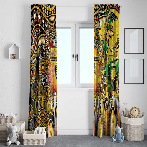NAIDOC Week 2025 Tiger Football Window Curtain Aboriginal Dot Painting