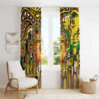 NAIDOC Week 2025 Tiger Football Window Curtain Aboriginal Dot Painting