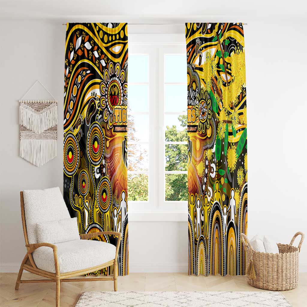 NAIDOC Week 2025 Tiger Football Window Curtain Aboriginal Dot Painting