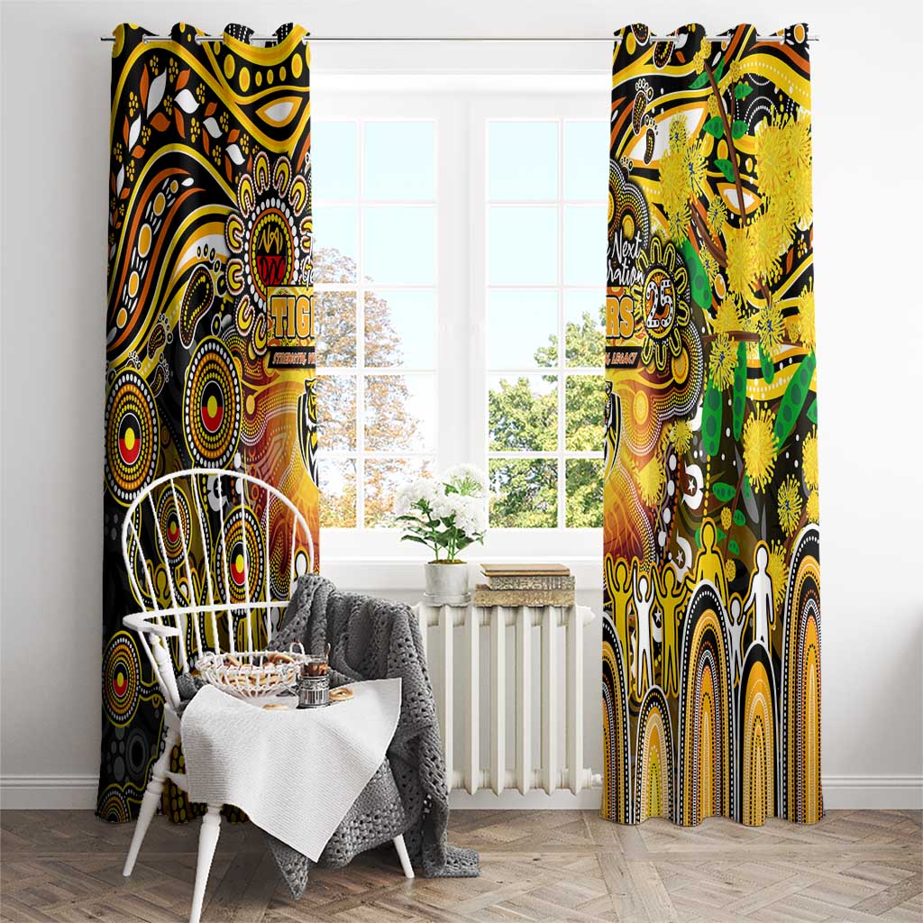 NAIDOC Week 2025 Tiger Football Window Curtain Aboriginal Dot Painting