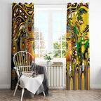 NAIDOC Week 2025 Tiger Football Window Curtain Aboriginal Dot Painting