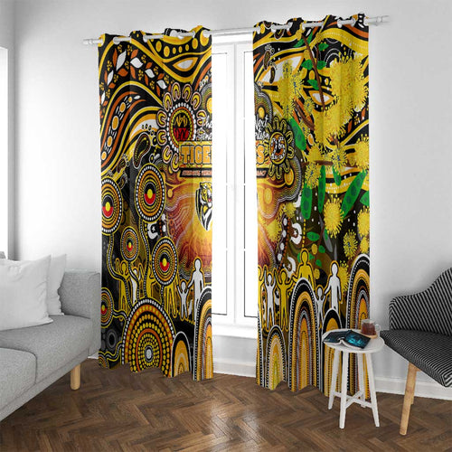 NAIDOC Week 2025 Tiger Football Window Curtain Aboriginal Dot Painting