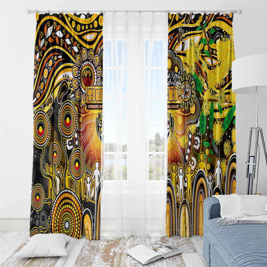 NAIDOC Week 2025 Tiger Football Window Curtain Aboriginal Dot Painting