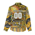 Personalised NAIDOC Week 2025 Tiger Football Women Casual Shirt Aboriginal Dot Painting