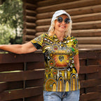Personalised NAIDOC Week 2025 Tiger Football Women Polo Shirt Aboriginal Dot Painting