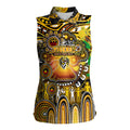 Personalised NAIDOC Week 2025 Tiger Football Women Sleeveless Polo Shirt Aboriginal Dot Painting